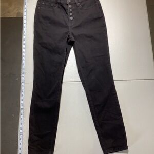 Calvin Klein Jeans Black Denim High-Waist Button Fly